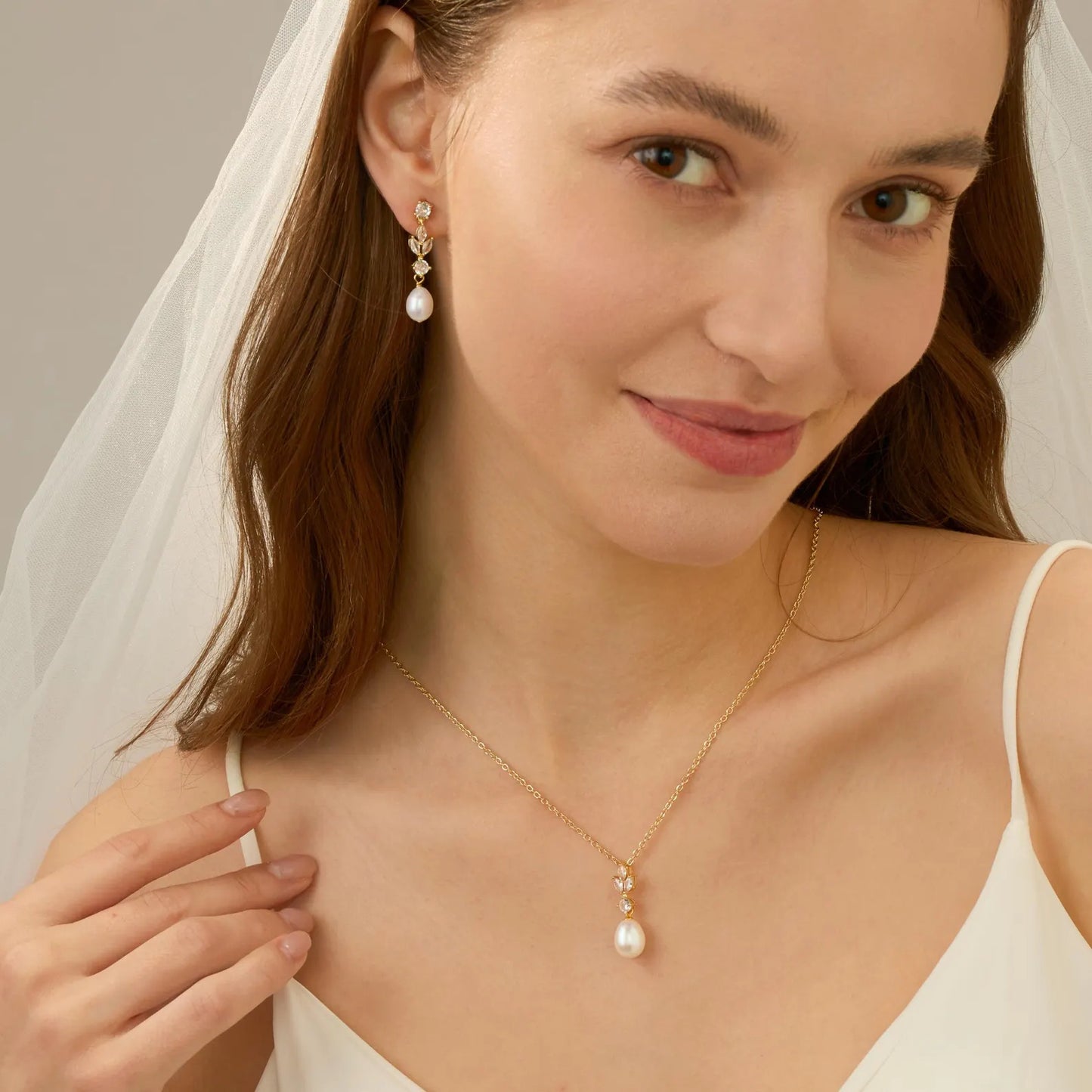Luxury Geometric Round Brass Gold Plated Pearl Drop Earrings with Cubic Zirconia and 925 Sterling Silver Posts for Women