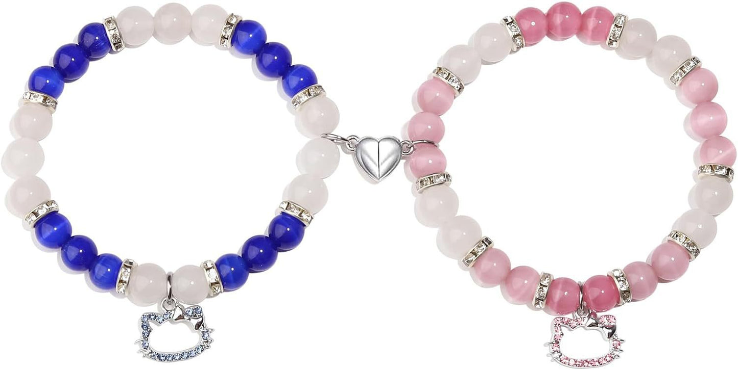 Sweet Heart Animal Shape Alloy Rhinestone Charm Bracelet for Couples