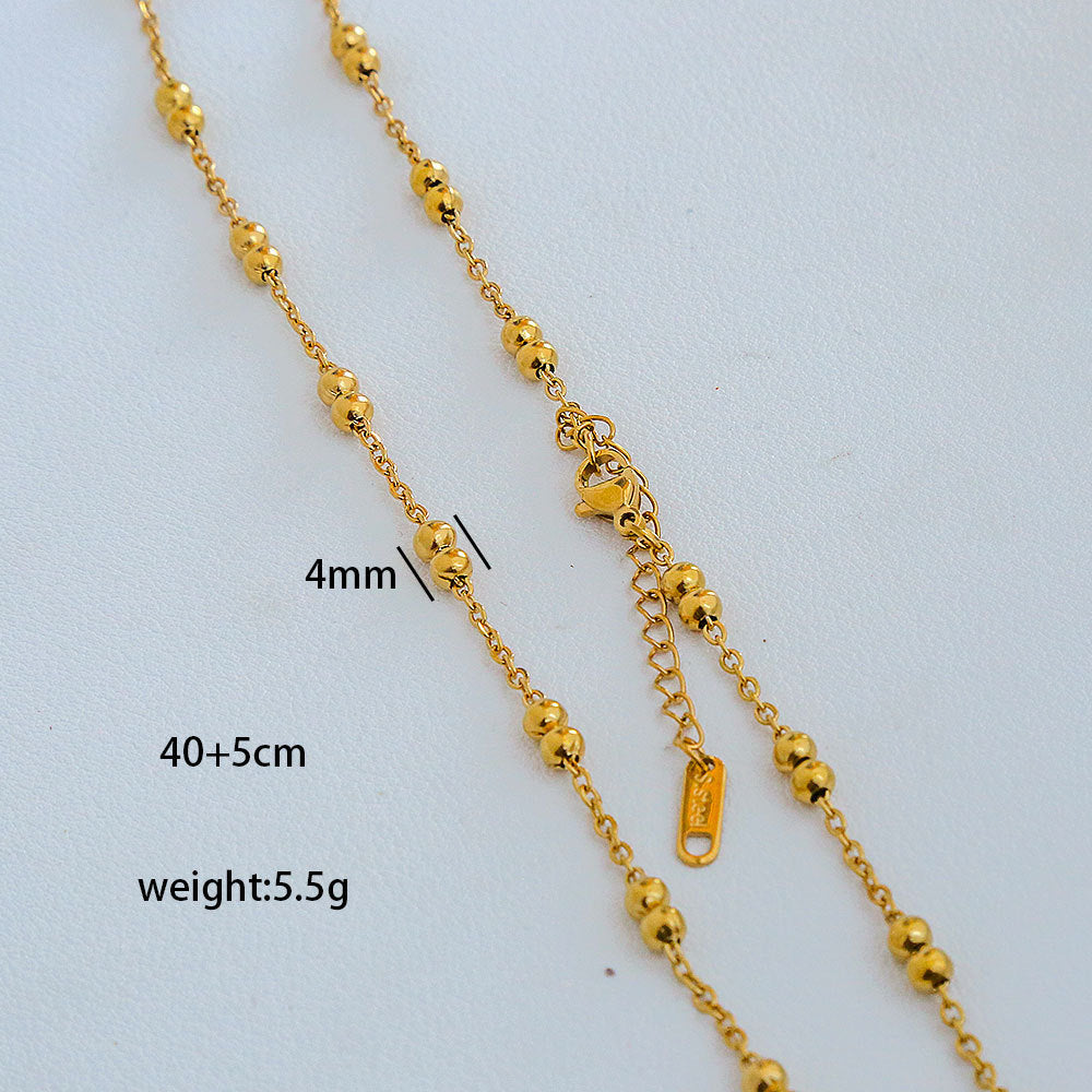 Ciondolo da donna con nappa, catena serpentina placcata in acciaio inossidabile, geometrico minimalista