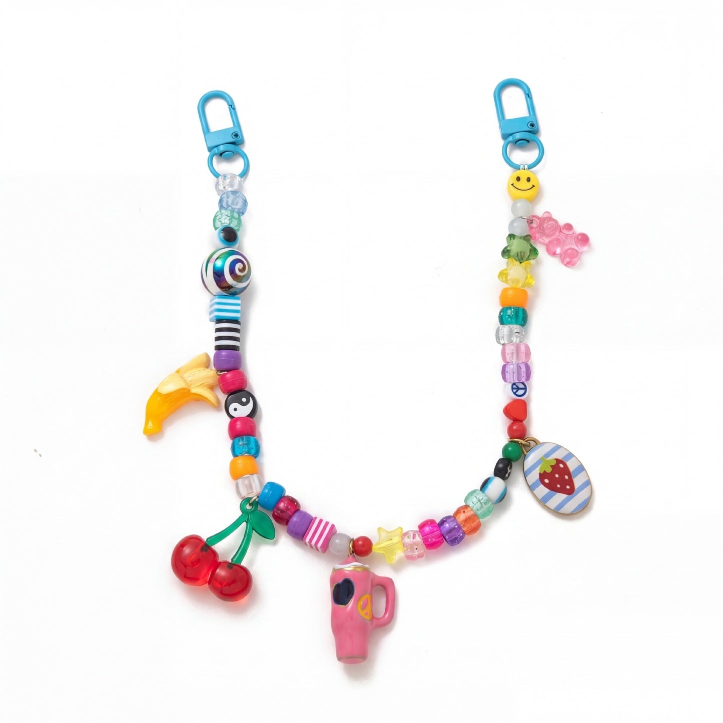Colorful Fruit Pattern Resin Plated Charm Bar for Bag
