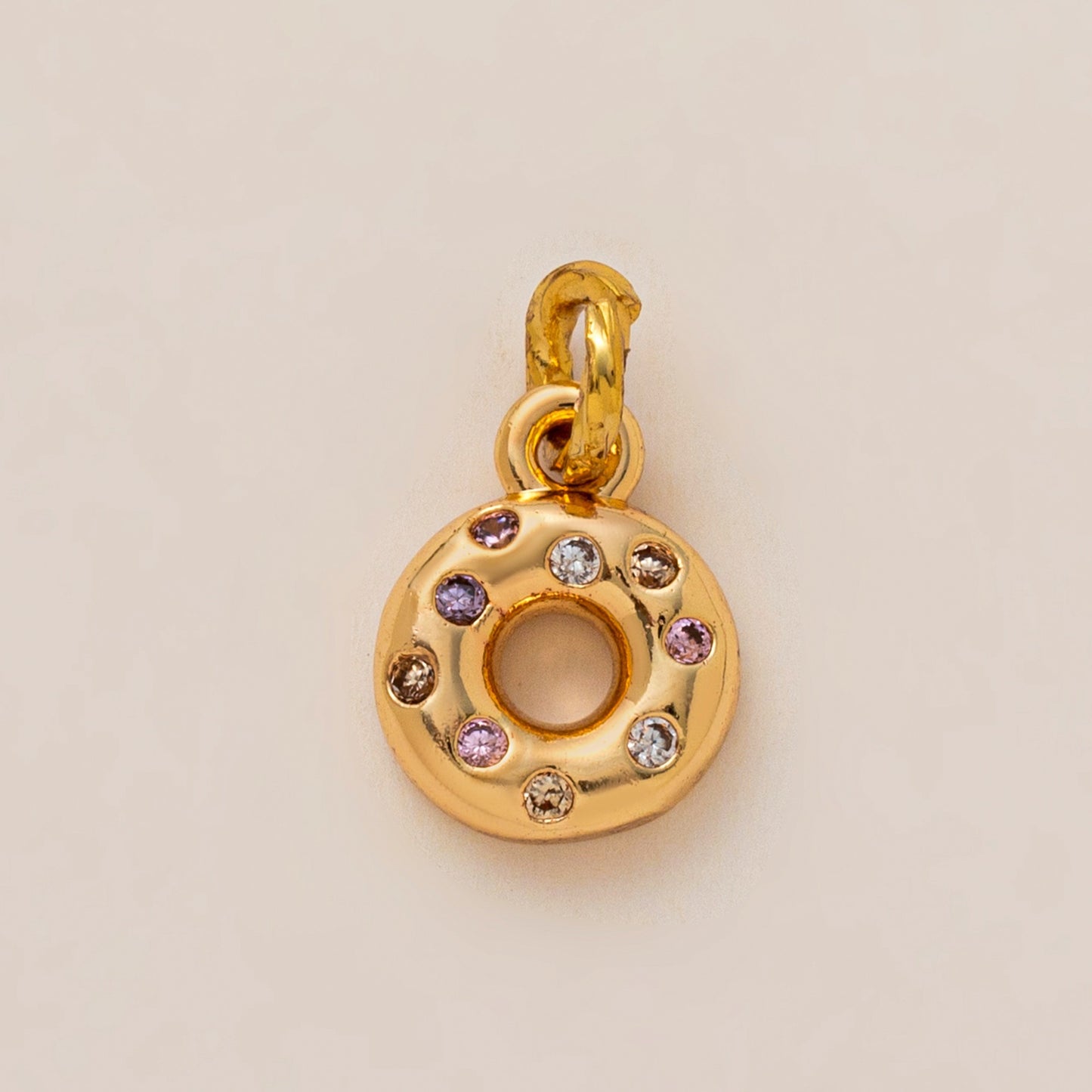 Minimalist Gold Plated Brass Plant Charm Bar for Shoes