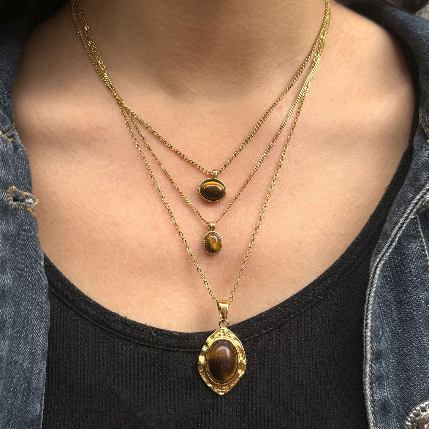 Collana con pendente in perla in acciaio al titanio geometrico minimalista con finitura placcata da donna Catena per clavicola in acciaio inossidabile