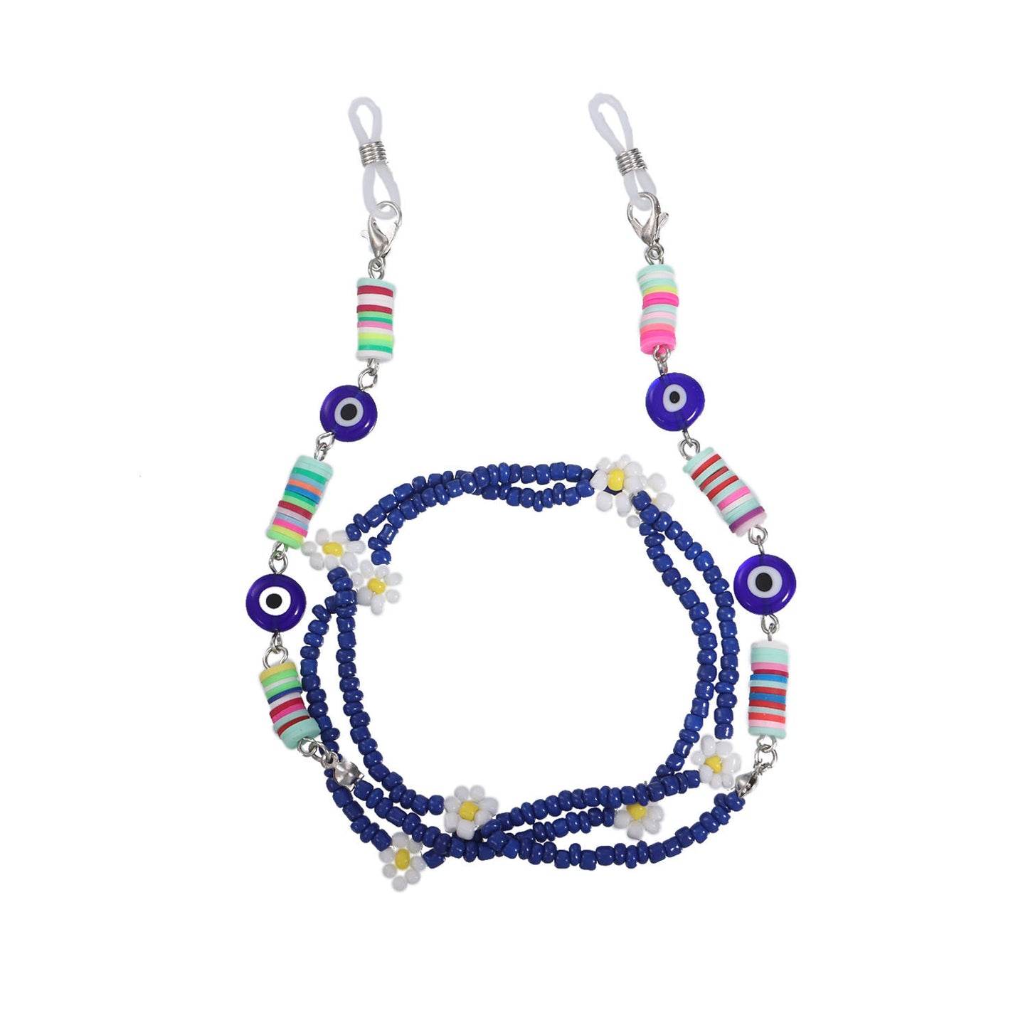 Colorful Resin Bead Floral Eyewear Chain for Women