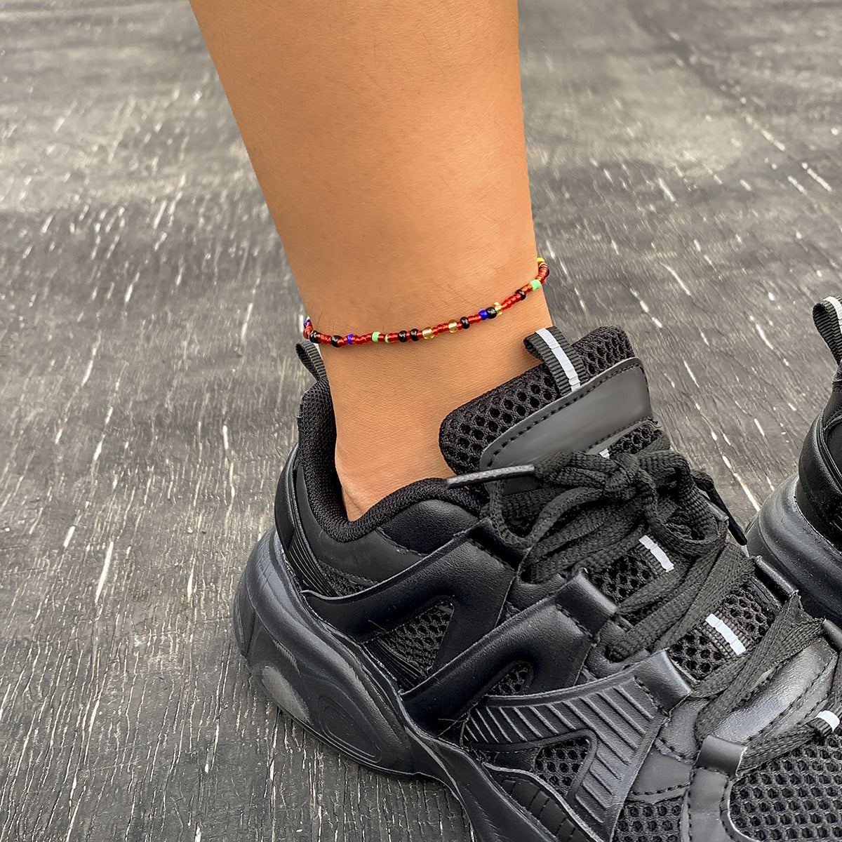 Minimalist Bohemian Ethnic Geometric Resin Anklet for Women