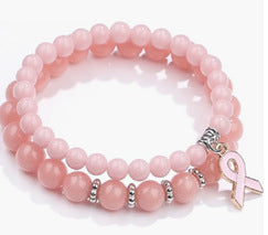Elegant Pink Crystal Ribbon and Rhodonite Bow Bracelet with Planet and Floral Elements Unisex Gift
