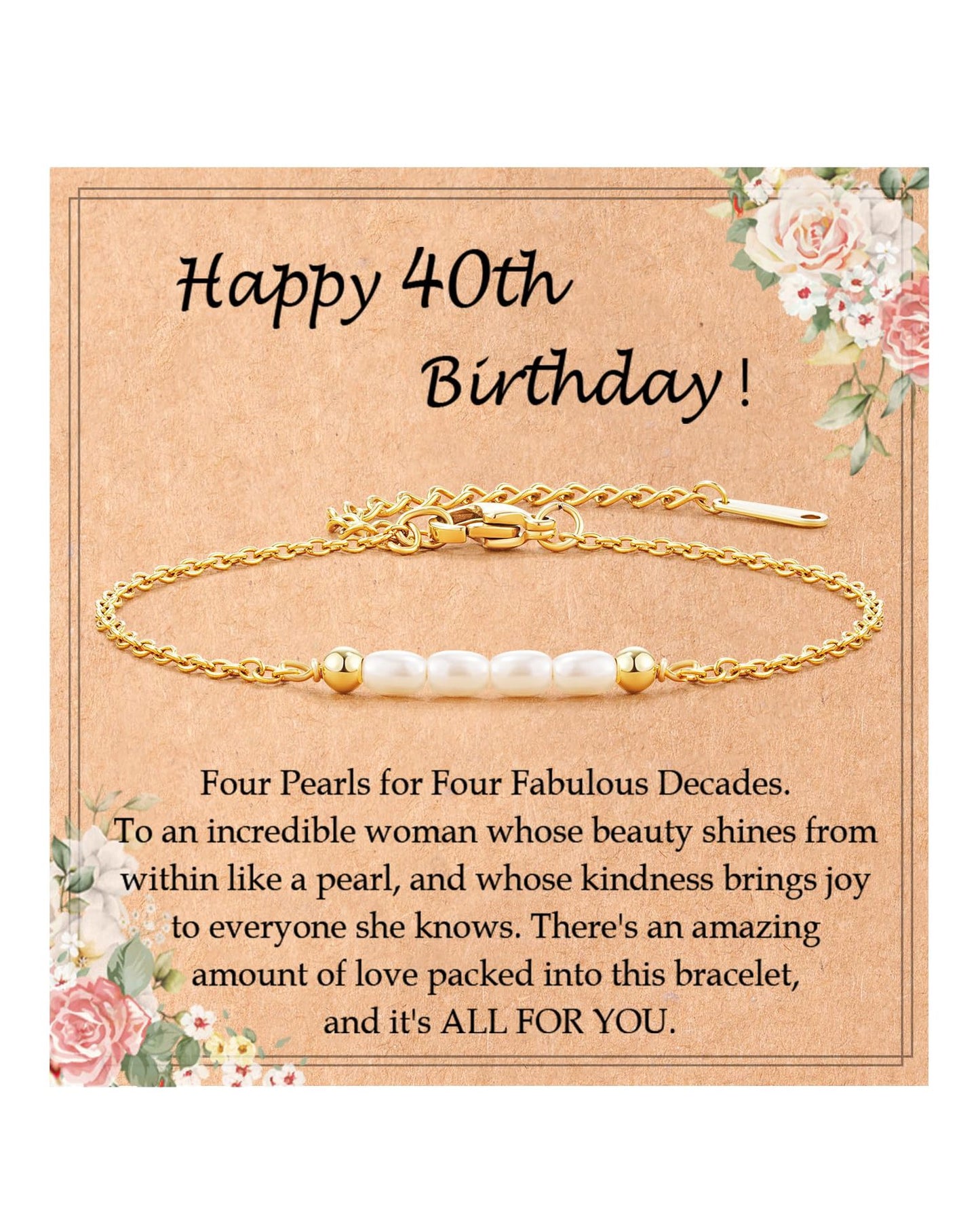 Sweet Geometric Pearl Stainless Steel Bracelet for Women