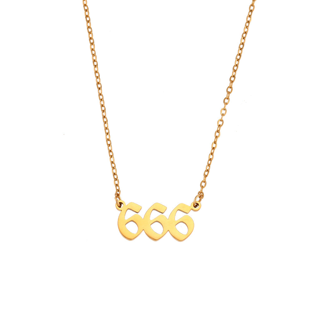 Collar Minimalista con Colgante de Acero Inoxidable Galvanizado con Número de Tres Dígitos y Cadena Ajustable para Mujer