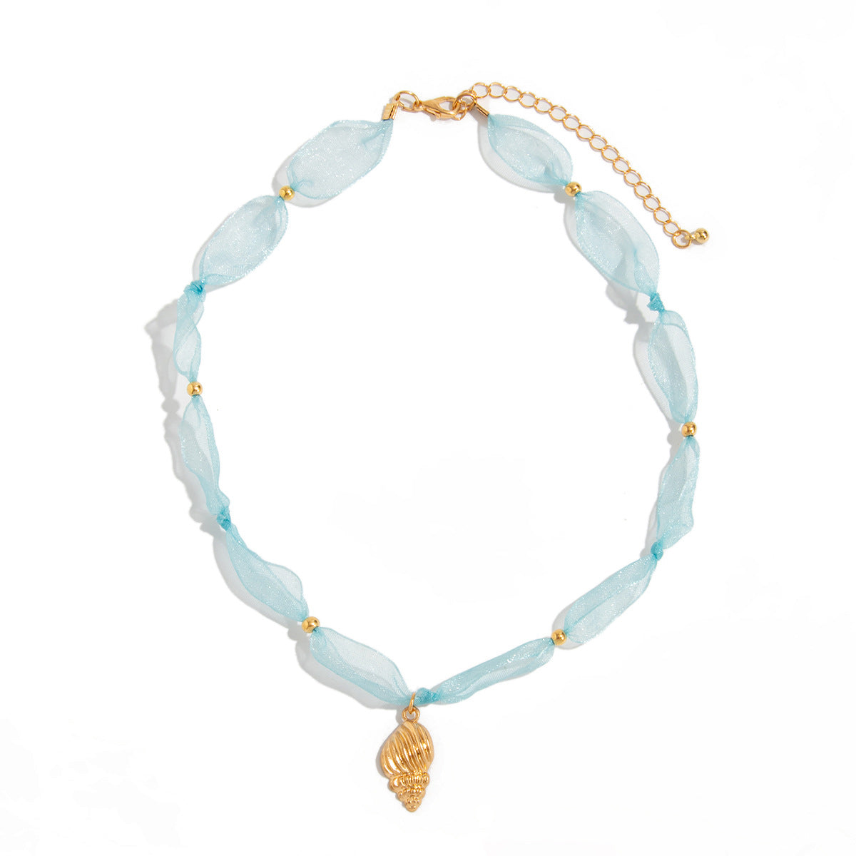 Minimalist Beach-Themed Star and Seashell Pendant Necklace in Alloy with Plated Finish for Women