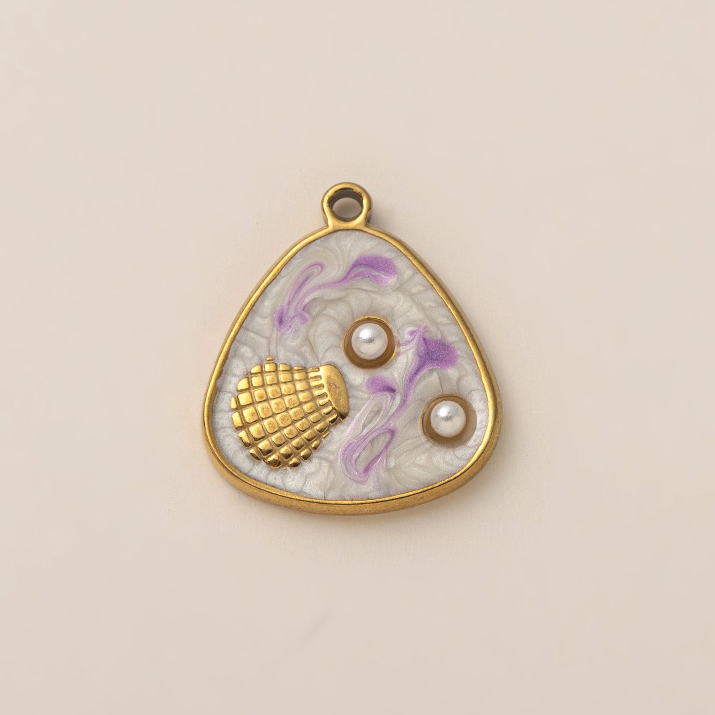Vintage PVD 18K Gold Plated Stainless Steel Butterfly Geometric Charm Bar