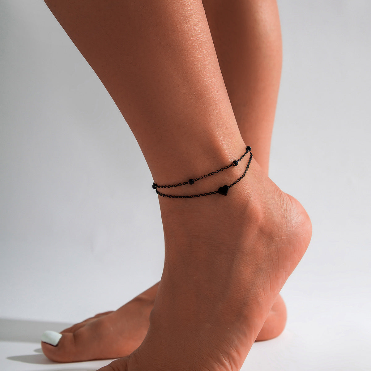 Juego de tobilleras minimalistas con borlas en forma de estrella y perlas de imitación para mujer, joyas de resina y plástico