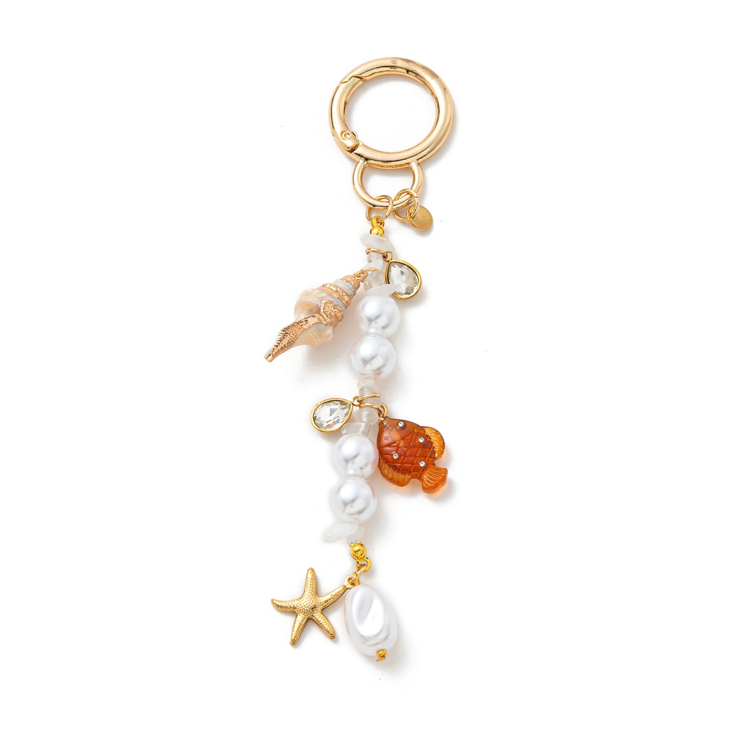 Vintage Elegant Alloy Plated Fish Starfish Heart Teardrop Bell Geometric Bag Charm