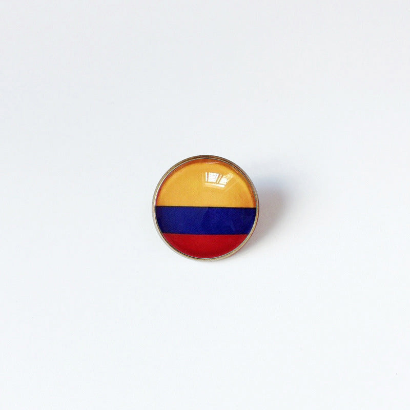 Pin de Solapa de Aleación Esmaltado Personalizado con Diseño de Bandera del Mundo para Hombres y Mujeres