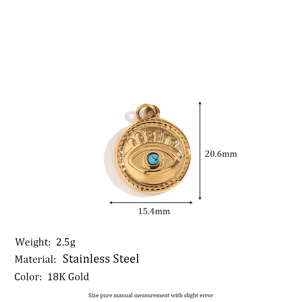 Colgante minimalista de acero inoxidable con forma de estrella, baño de oro de 18K y detalle de espejo geométrico