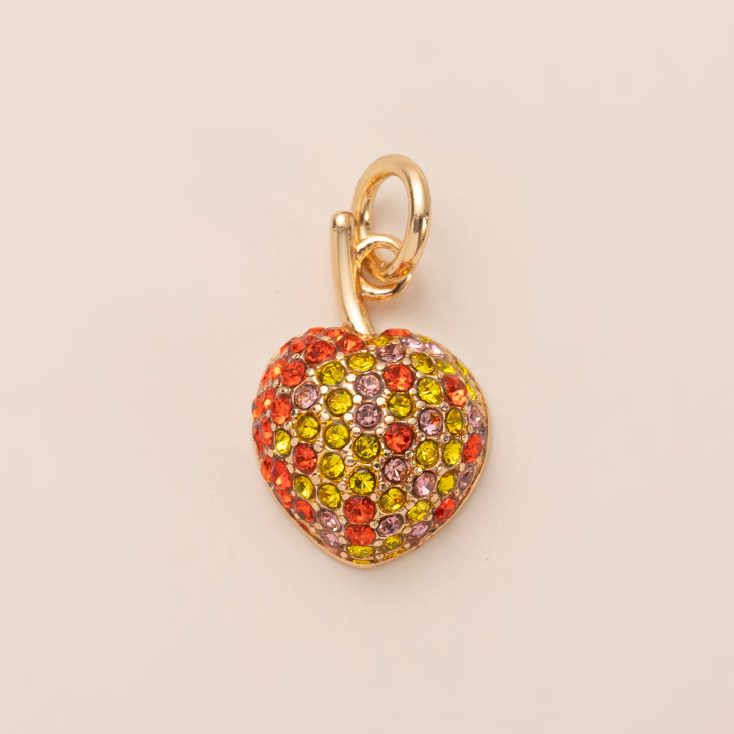 Minimalist Floral Print Brass PVD Plated Charm Bar