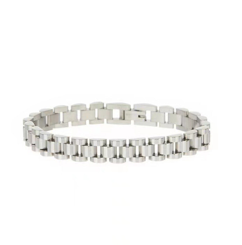 Minimalist Geometric Stainless Steel Plated Adjustable Bracelet for Women