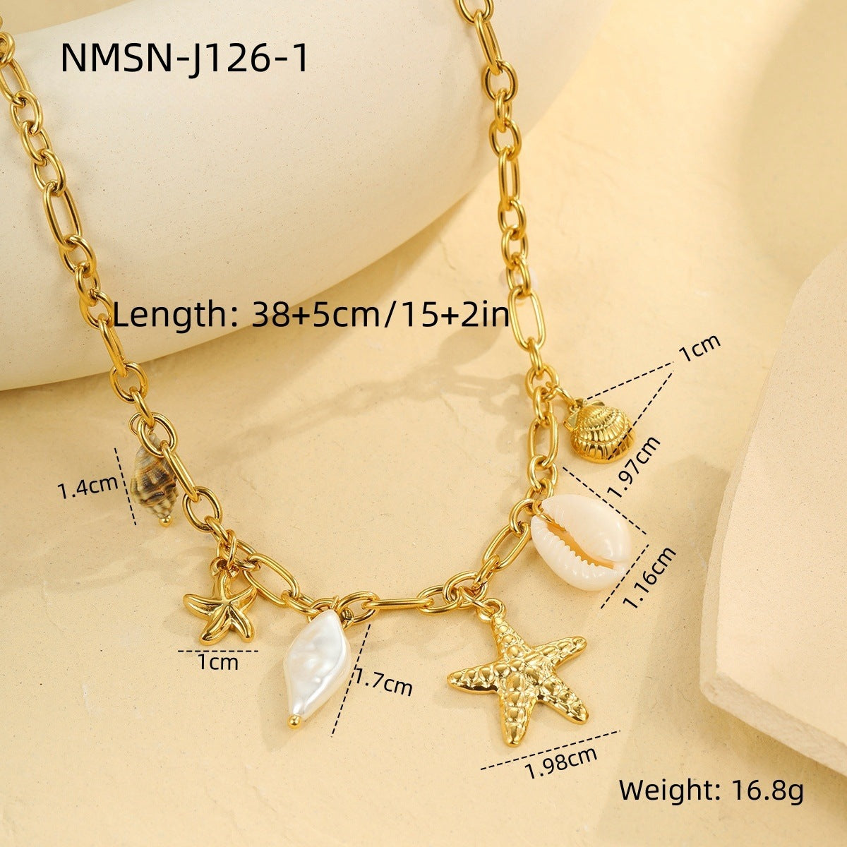 Minimalist Shell Design Stainless Steel Necklace for Women with Plated Finish and Natural Ocean-Inspired Aesthetic