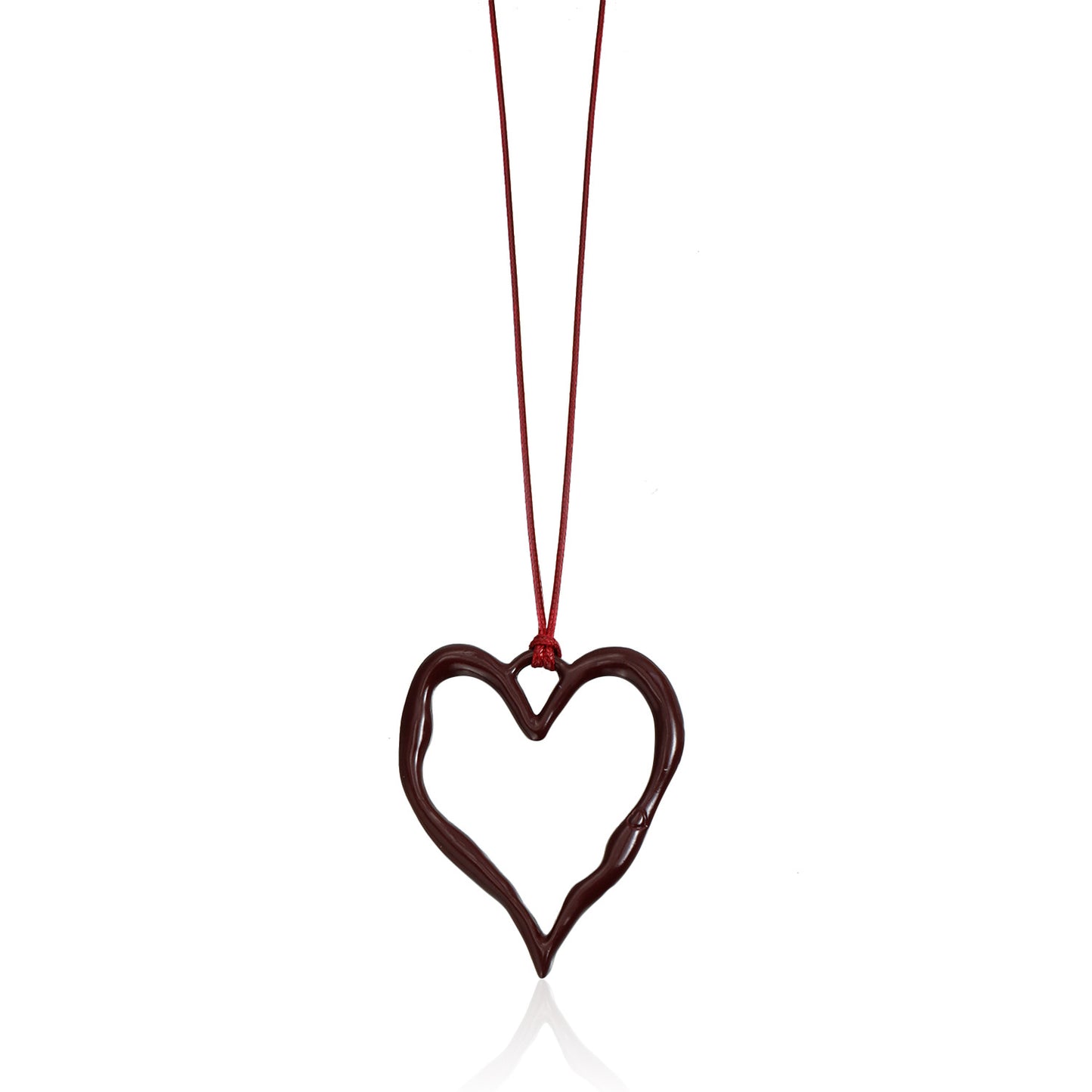 Exaggerated Large Heart Geometric Alloy Plated Pendant Necklace for Women Casual Fashion
