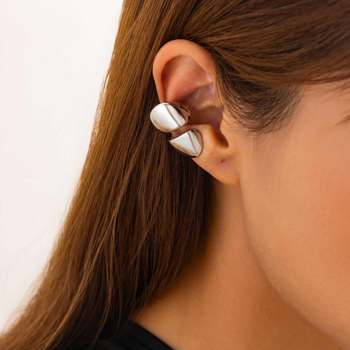 Retro Punk Geometric Drop Earrings in Alloy with Electroplated Finish for Women