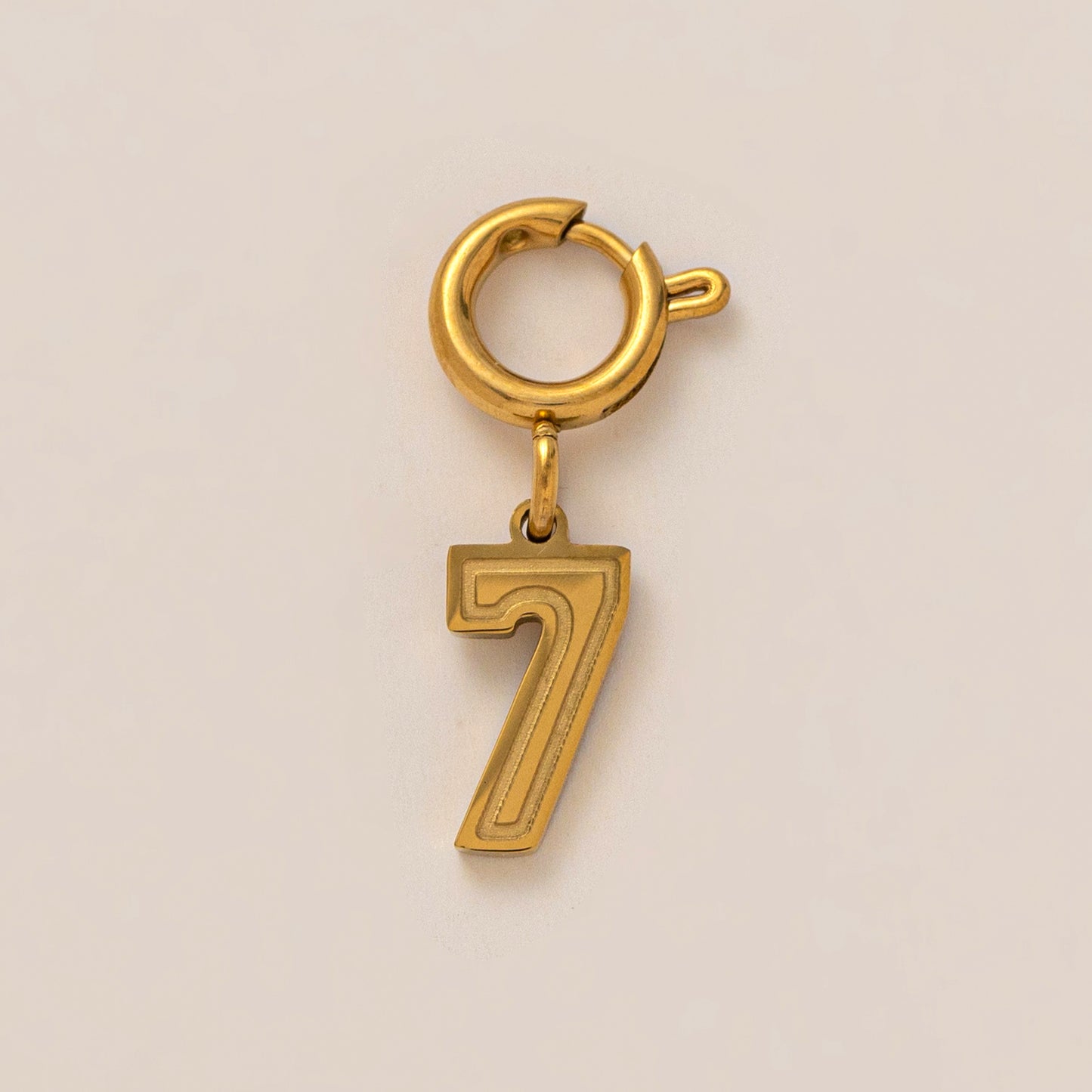 Minimalist Number Stainless Steel PVD Plated Pendant Charm Bar for Unisex