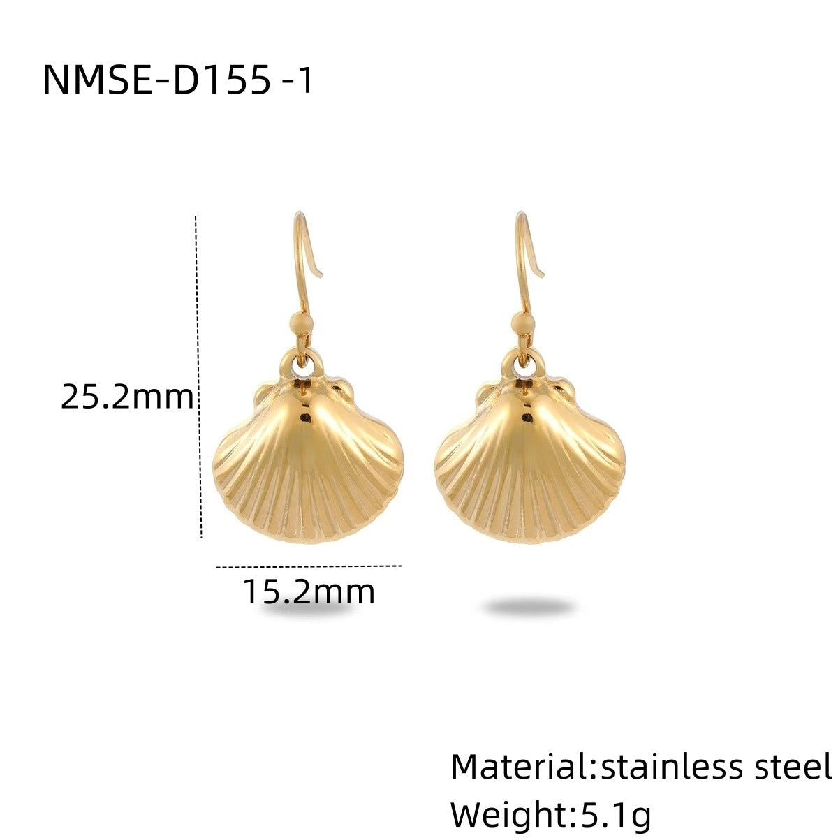 Conjunto de collar minimalista geométrico de acero inoxidable y titanio con colgante de perlas y conchas para mujer