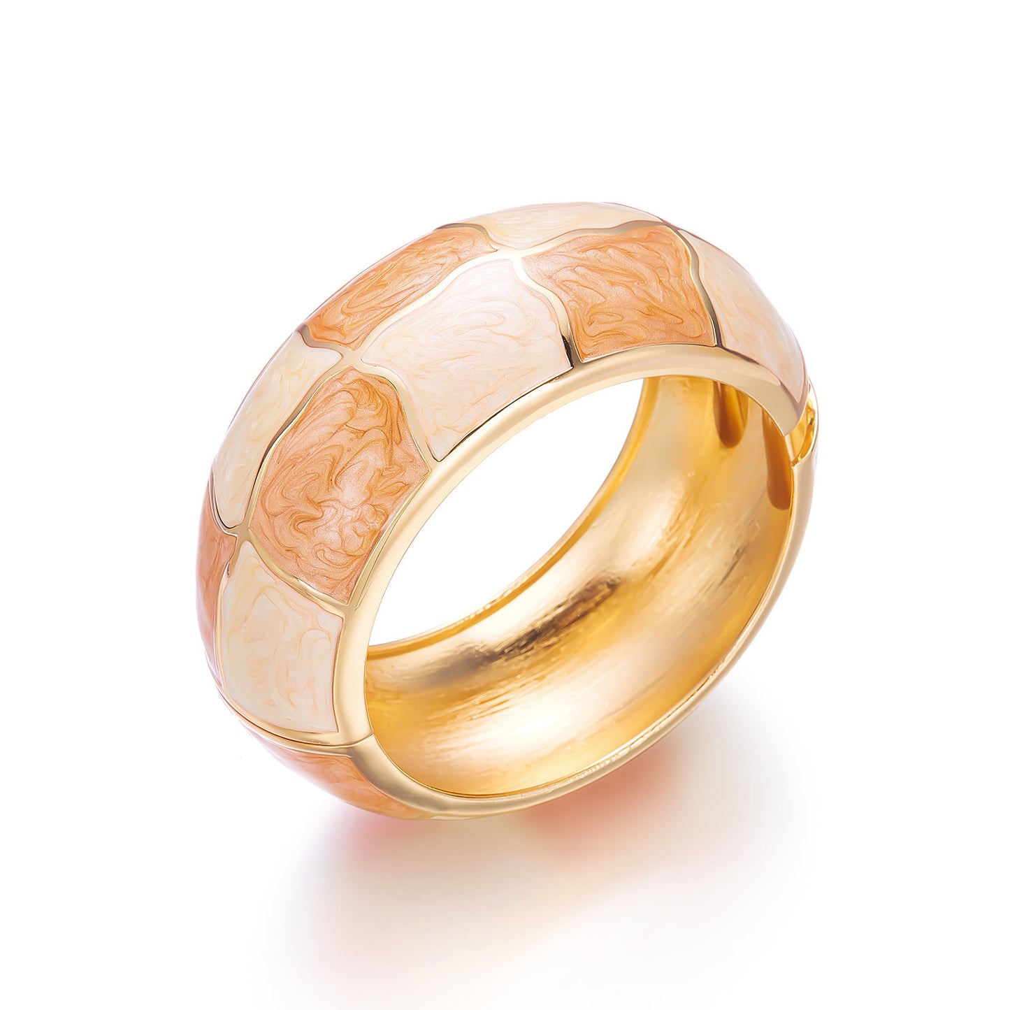 Set di Bracciali in Lega Placcata, con Smalto Geometrico Sgocciolante, alla Moda