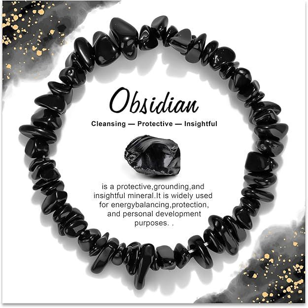 Minimalist Natural Crystal Geometric Chip Bracelet Unisex Gift