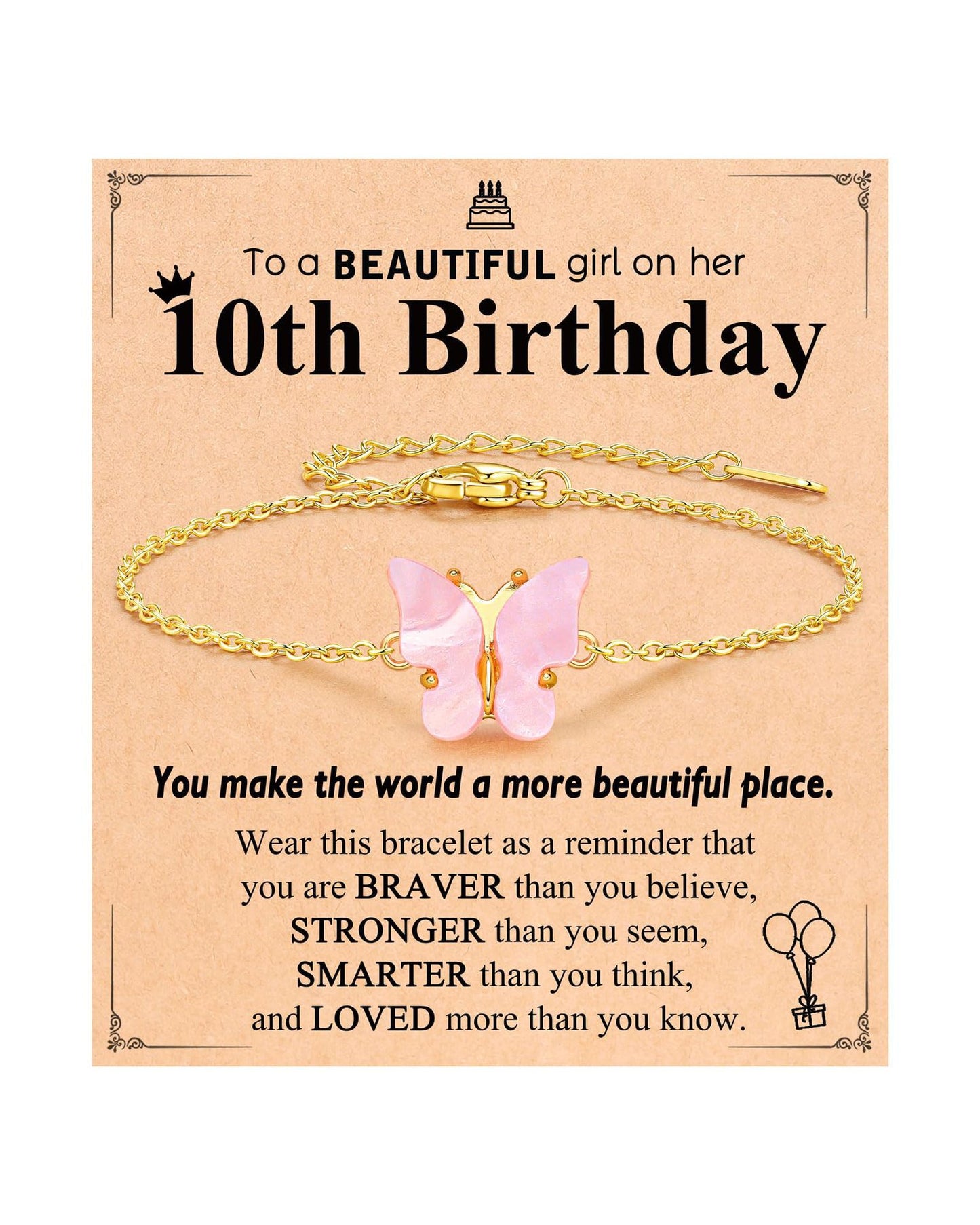 Minimalist Pink Butterfly Alloy Bracelet for Women Adjustable Gold Chain Animal Charm