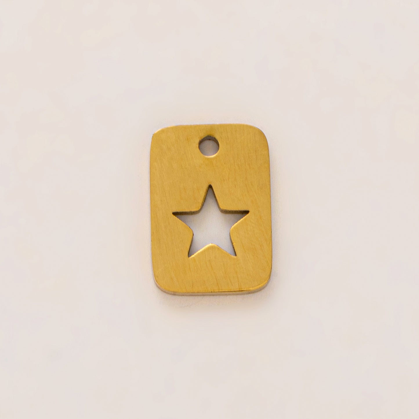 Vintage 18K Gold Plated Stainless Steel Sun and Pepper Pendant Charm Bar for Women