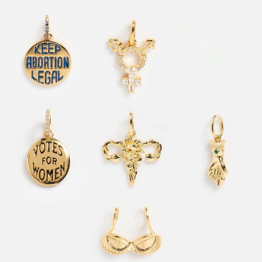 Vintage 18K Gold Plated Brass Letter Pendant Drip Oil Charm Bar for Women
