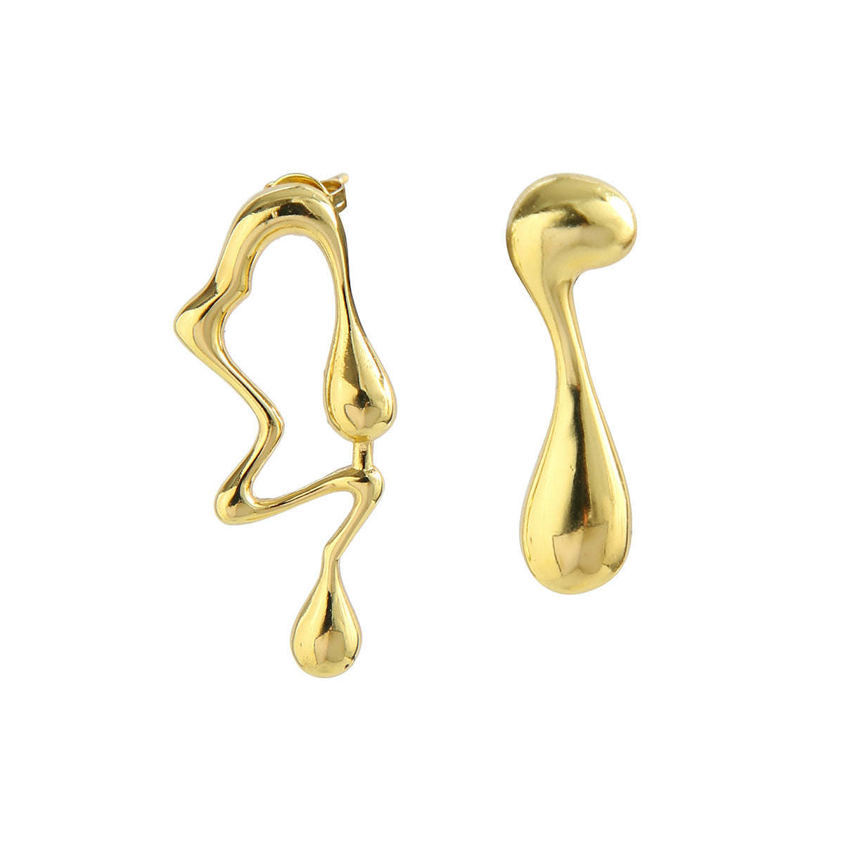 Minimalist Geometric Teardrop Zinc Alloy Plated Earrings for Women