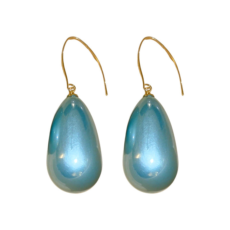 Elegantes pendientes de lágrima de cobre chapado para mujer con postes de plata de ley 925, joyería minimalista de moda de lujo para la oficina y uso diario