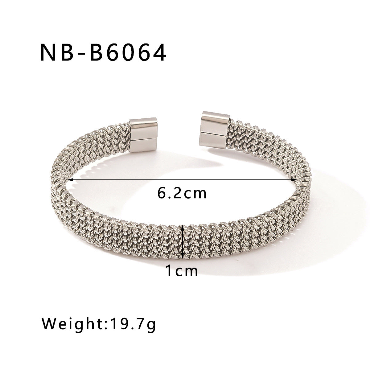 Minimalist Geometric Textured Titanium Steel Bracelet with 18K Vacuum Gold Plating for Women