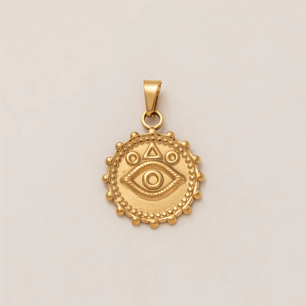 Fashion Plated Stainless Steel Sun Moon Star Heart Geometric Charm Bar Pendant Necklace
