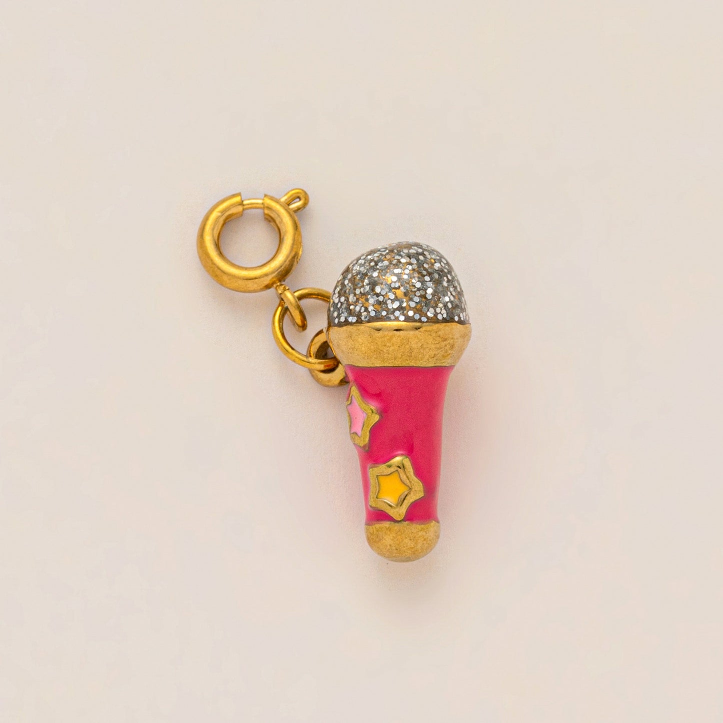 Fashion Geometric Glasses Pizza Pendant Gold Plated Titanium Steel Charm Bar for Unisex