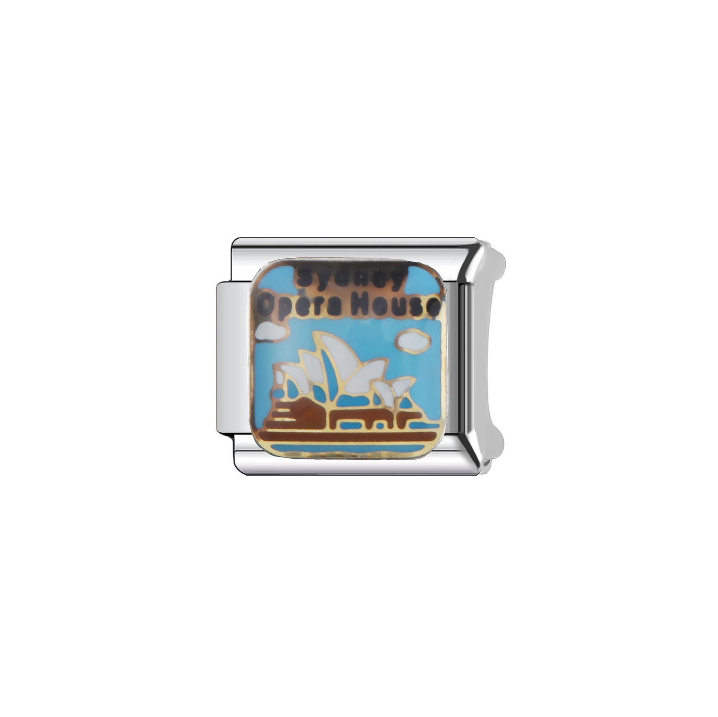 Bracciale Unisex con Ciondolo Fai-da-te a Barra in Acciaio Inossidabile, Placcato, Modulare, Stile Cartone Animato Streetwear
