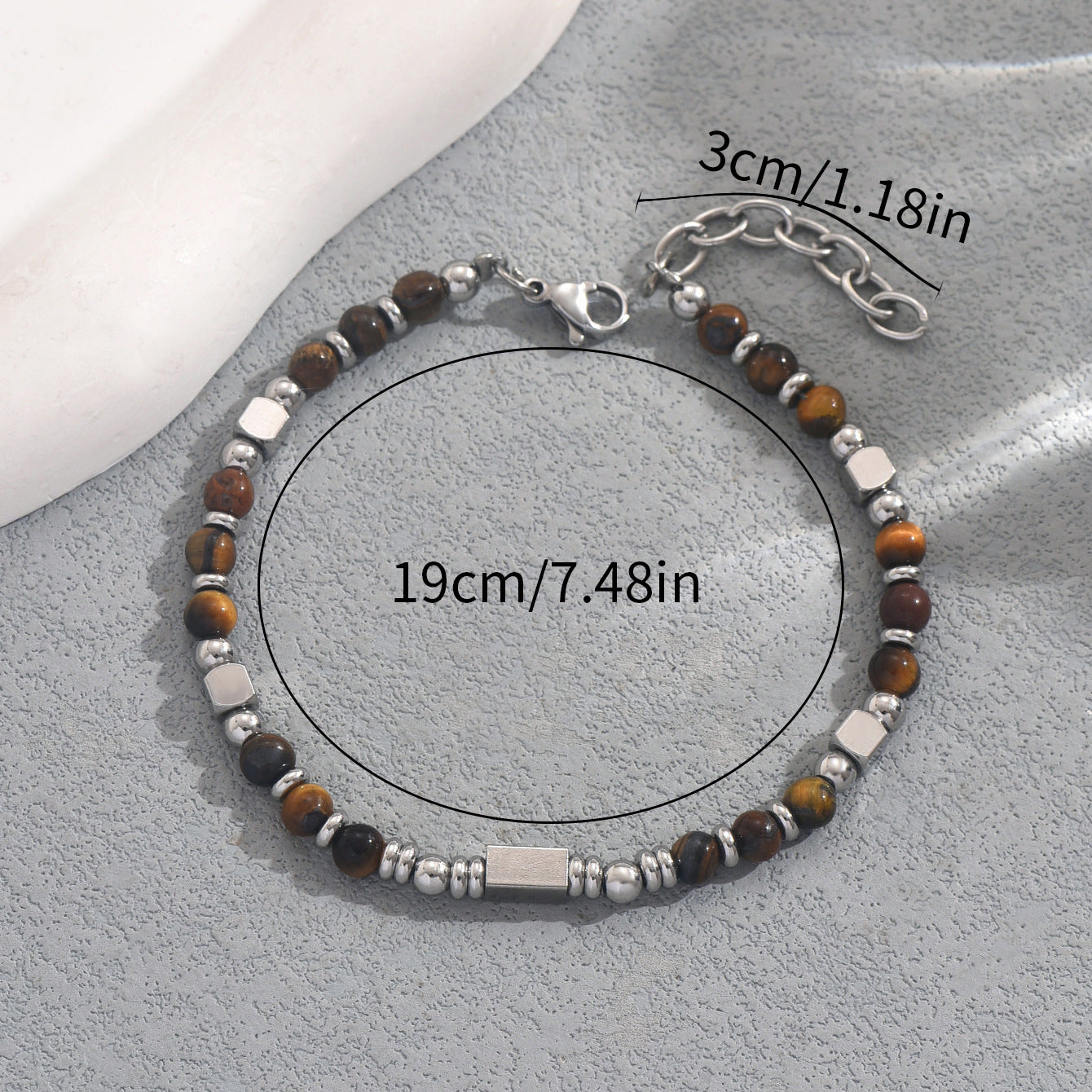 Pulsera de Cuentas Geométricas Estilo Vintage para Mujeres y Hombres Hecha de Piedra Natural Diseño Tejido a Mano Accesorio de Moda Unisex