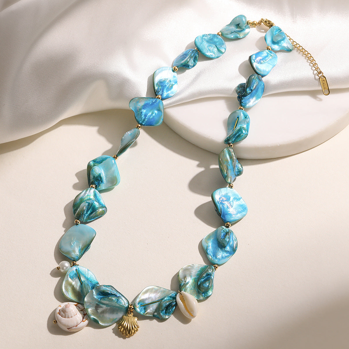 Minimalist Stainless Steel Shell Pearl Jewelry Set for Women