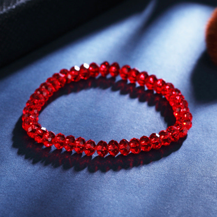 Sweet Minimalist Geometric Round Crystal Bracelet for Women