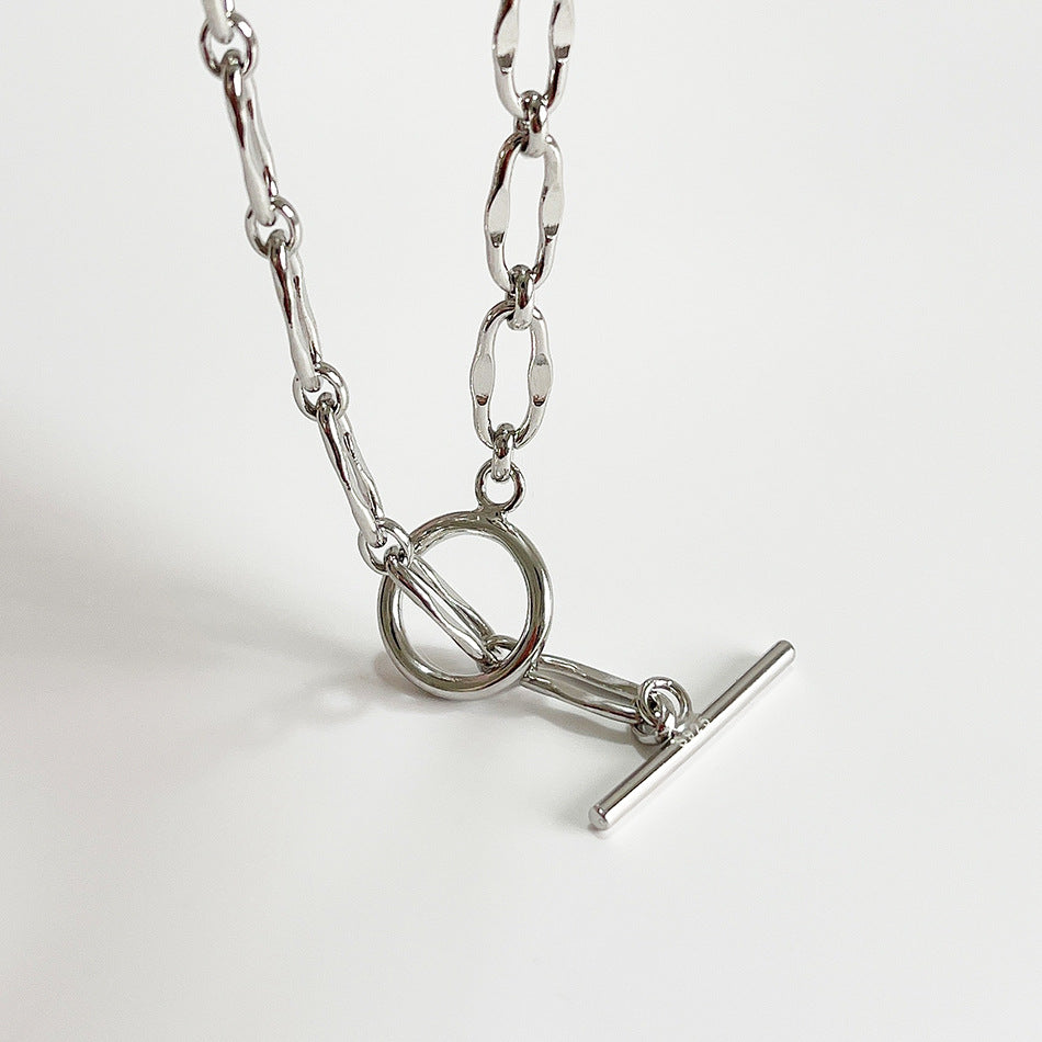 Vintage Minimalist 925 Sterling Silver Geometric Braided Necklace for Women
