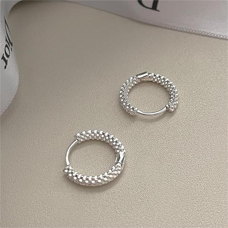 Minimalist Geometric Letter Stud Earrings in 925 Sterling Silver with Gold Plating for Women