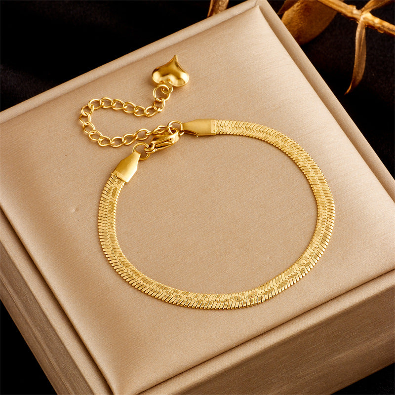 Minimalist Fashionable Stainless Steel Electroplated Round Pendant Bracelet with Rhinestone Accents Butterfly and Eye Motifs for Women