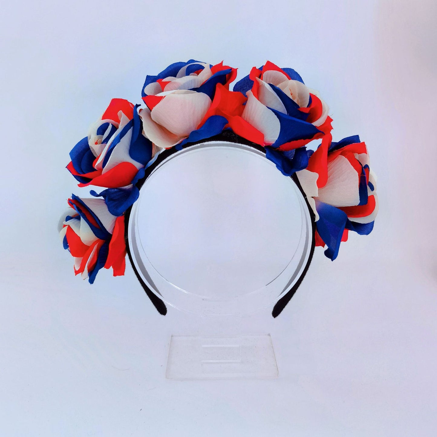 Sweet Floral Fabric Headband for Unisex Party Sports Cheering