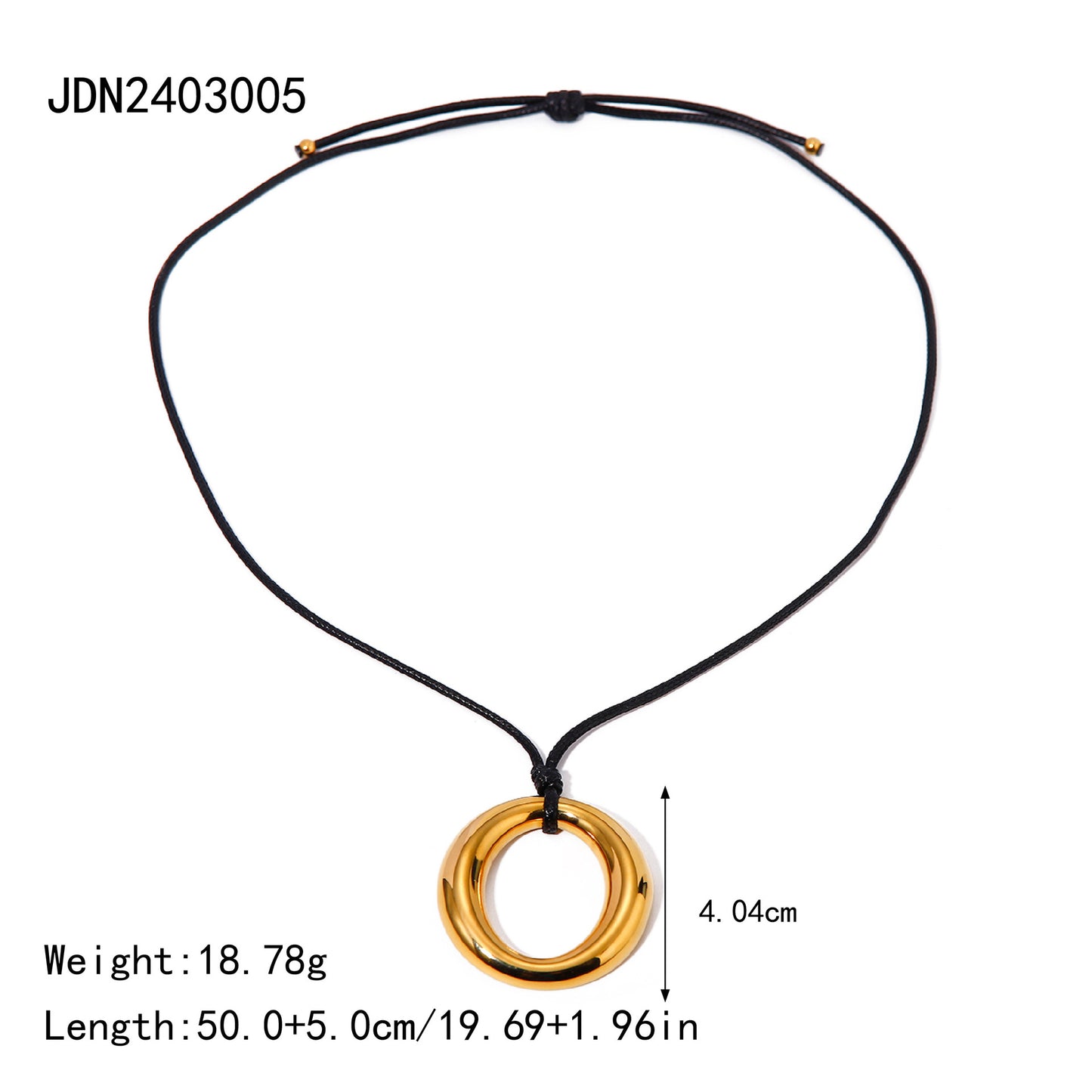 Minimalist Geometric Titanium Steel Pendant Stainless Steel Multi-layer Cable Chain Necklace for Women