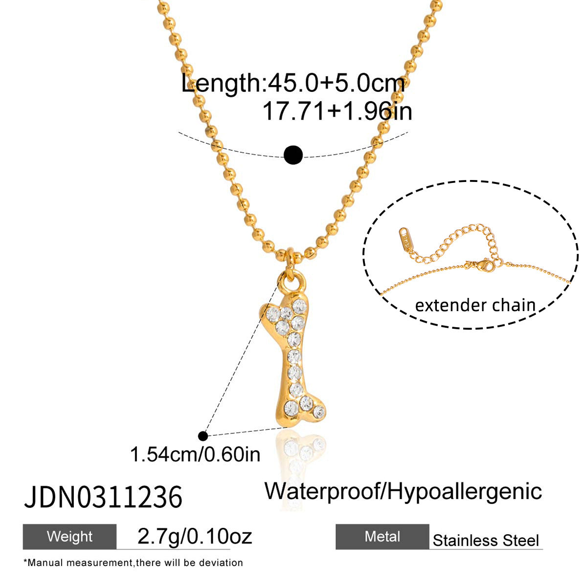 Collar colgante de gato geométrico minimalista de acero inoxidable 316L con baño de oro PVD para mujer