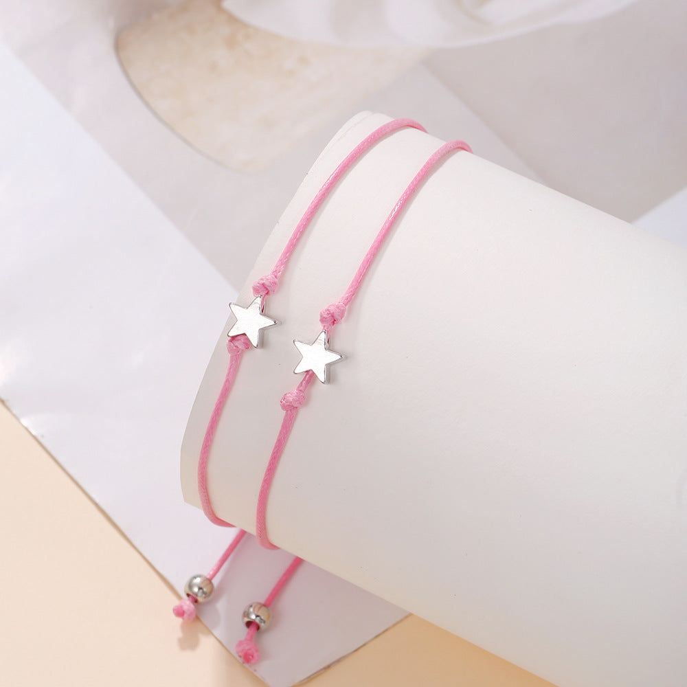 Minimalist Star Drip Oil Alloy Bracelet for Kids