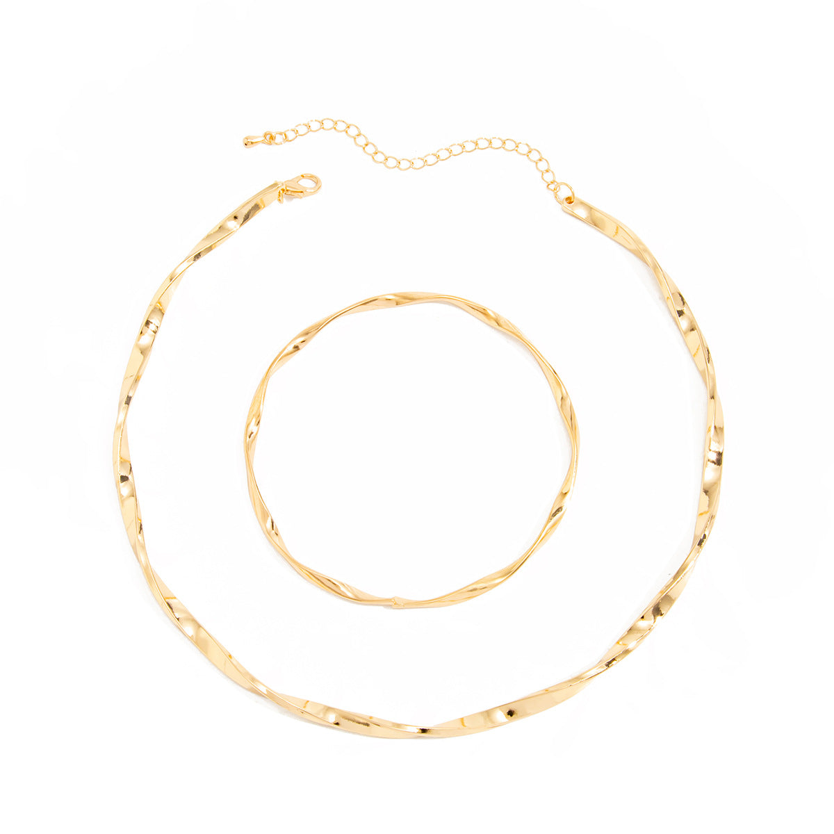 Minimalist Geometric Plated Iron Choker Necklace for Women