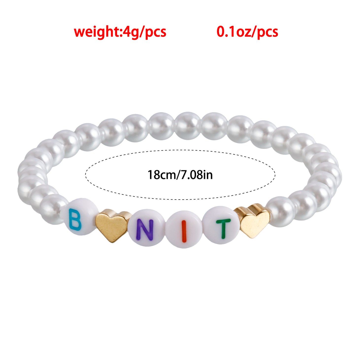 Geometric Style Pearl-Embellished Plated Bracelet Set for Women