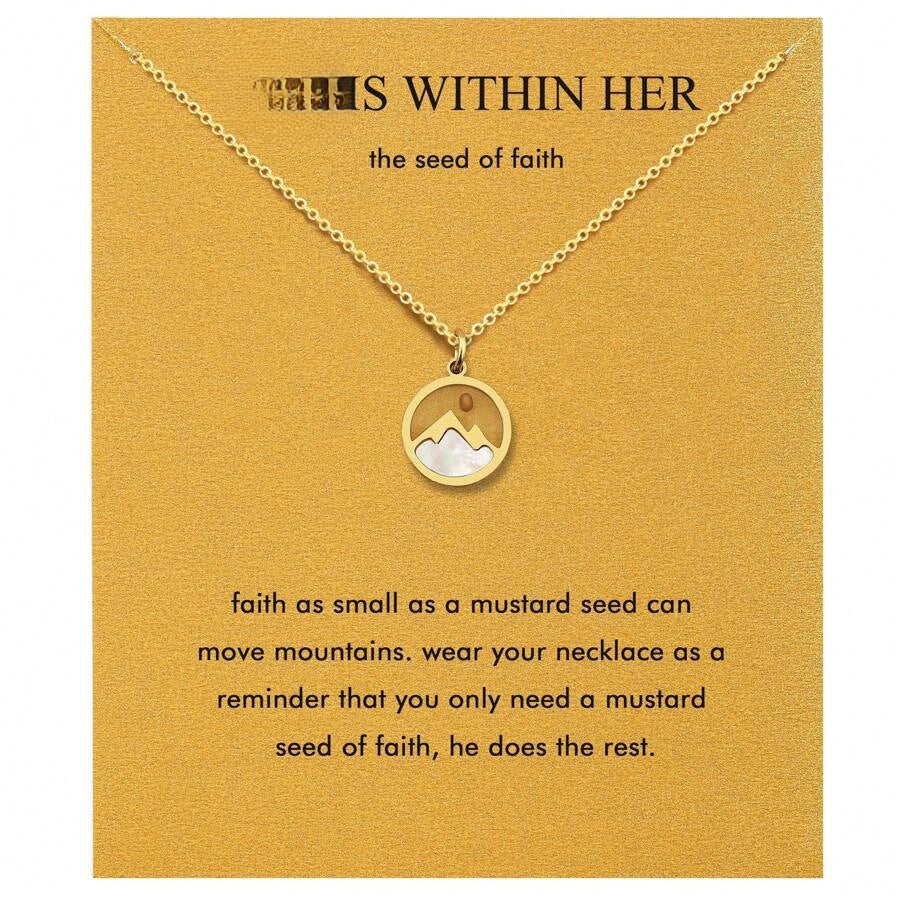 Personalized Geometric Round Stainless Steel Plated Curb Chain Necklace Unisex
