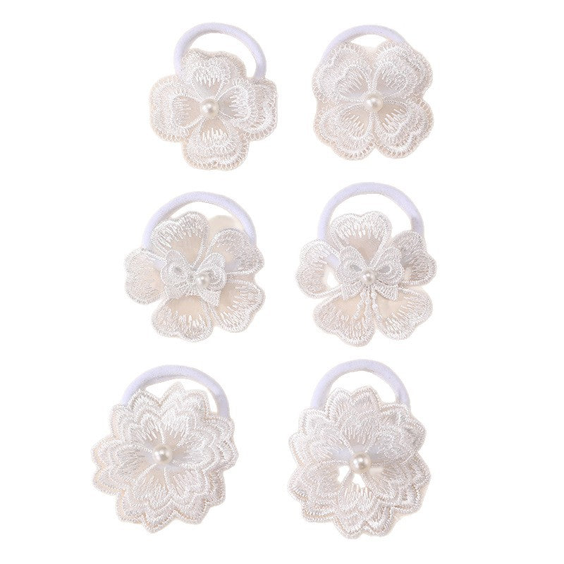 Pinza de pelo de mariposa de dibujos animados para niños hecha de tela de red con textura de punto estilo macaron pastel