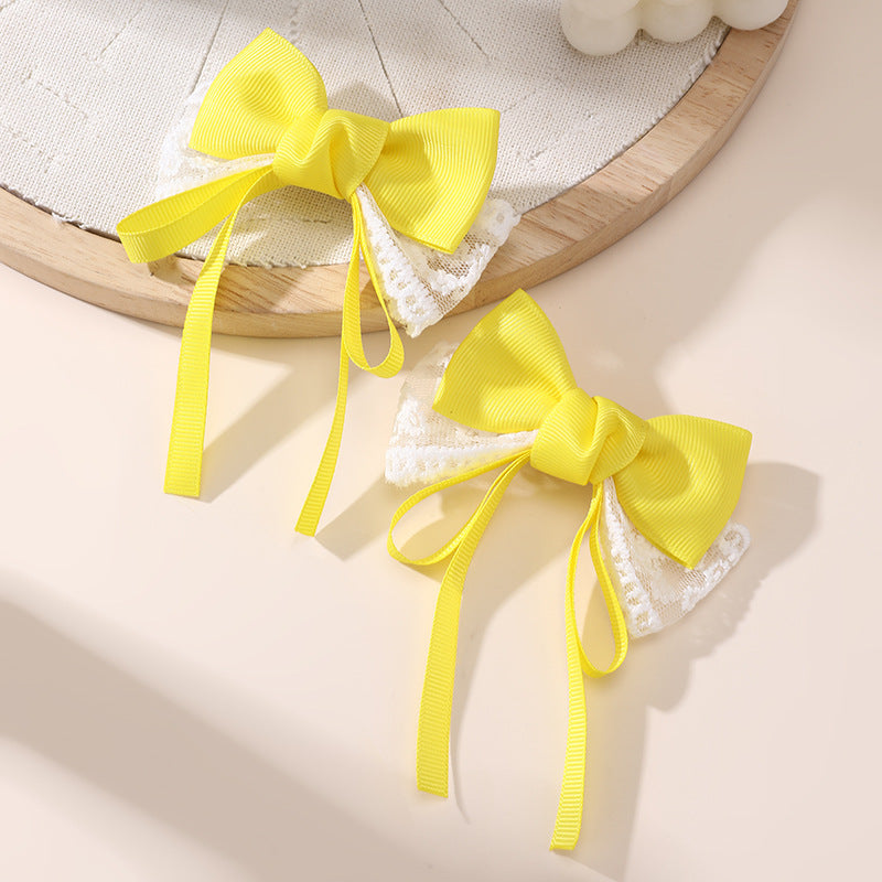 Children's Bow Hair Clip for Girls with Star Shape Design, Plastic Resin Hair Accessory for Ponytail and Back-of-Head Styling, Princess-Themed Hairpin